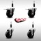 Service Caster 3.5'' SS Phenolic Swivel 7/8'' Expand Stem Caster Set 2 Total Lock Brakes, 4PK SCC-SSEXTTL20S3514-PHS-2-S-2-78 - alternate 4